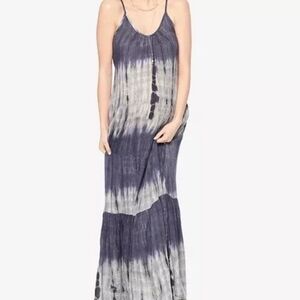 Wendy Bellissimo Blue and Grey Tie Dye Maxi Maternity Dress Women’s size Small